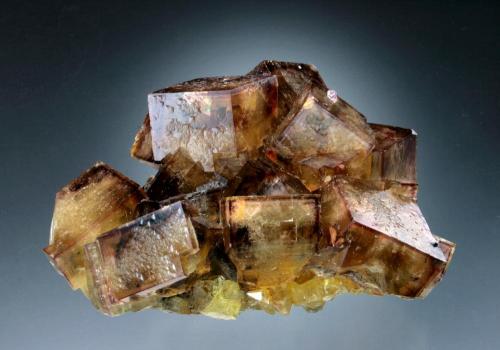 Fluorite<br />Annaberg District, Erzgebirgskreis, Saxony/Sachsen, Germany<br />8x7x5 cm overall size<br /> (Author: Jesse Fisher)