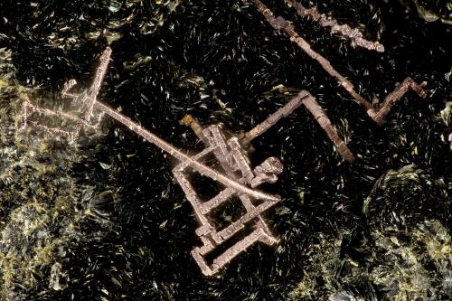 Copper<br />Beaver Valley Quarry, Shine, Jefferson County, Washington, USA<br />FOV = 3.4 mm<br /> (Author: Doug)