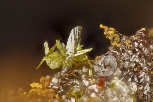 Fornacite<br />Bob Montgomery Claim Group, Peloncillo Mountains, Granite Gap, San Simon District, Hidalgo County, New Mexico, USA<br />FOV = 0.7 mm<br /> (Author: Doug)