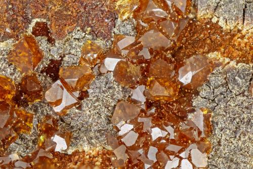 Jarosite<br />New Potosi Mine, Candelaria District, Mineral County, Nevada, USA<br />FOV = 1.7 mm<br /> (Author: Doug)