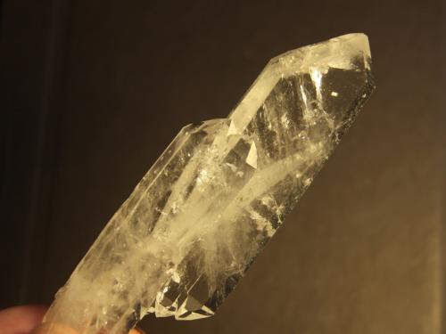 Quartz (Faden)<br />Muzo mining district, Western Emerald Belt, Boyacá Department, Colombia<br />117mm x 35mm x 16mm<br /> (Author: franjungle)