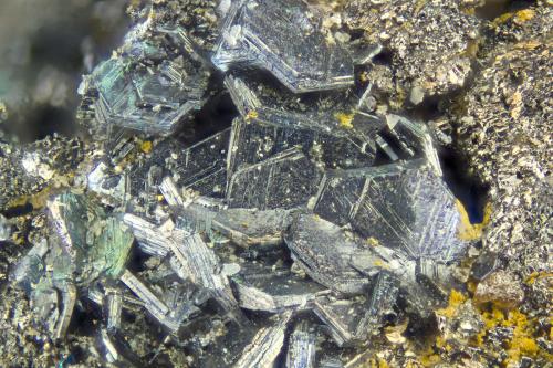Chalcocite<br />Levant Mine, Trewellard, Saint Just District, Cornwall, England / United Kingdom<br />FOV = 2.0 mm<br /> (Author: Doug)