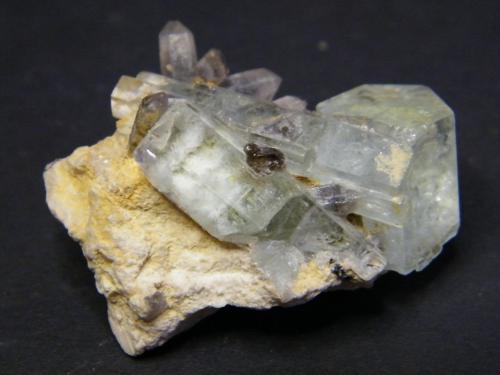 Beryl (variety Aquamarine) and Quartz<br />Erongo Mountain, Usakos, Erongo Region, Namibia<br />46mm x 40mm x 27mm<br /> (Author: Heimo Hellwig)