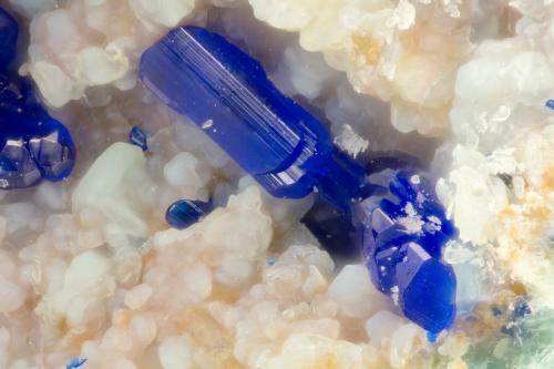 Linarite<br />Blanchard Mine (Portales-Blanchard Mine), Bingham, Hansonburg District, Socorro County, New Mexico, USA<br />FOV = 1.2 mm<br /> (Author: Doug)