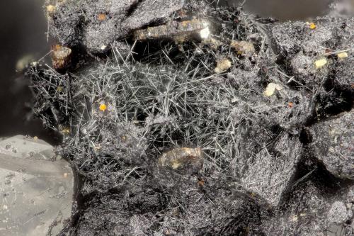 Coronadite<br />Friedrichssegen Mine, Frücht, Bad Ems District, Lahn Valley, Rhineland-Palatinate/Rheinland-Pfalz, Germany<br />FOV = 1.4 mm<br /> (Author: Doug)