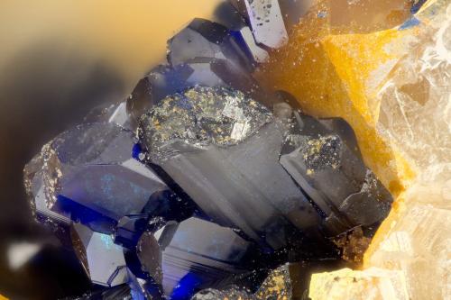 Azurite<br />Friedrichssegen Mine, Frücht, Bad Ems District, Lahn Valley, Rhineland-Palatinate/Rheinland-Pfalz, Germany<br />FOV = 1.3 mm<br /> (Author: Doug)