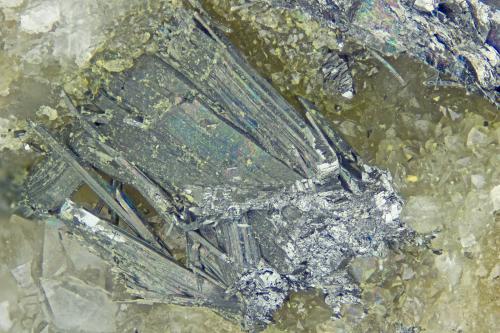 Stibnite<br />Knipe Mine, Hare Hill, New Cumnock, East Ayrshire, Scotland / United Kingdom<br />FOV = 4.0 mm<br /> (Author: Doug)