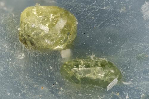 Vesuvianite<br />Crestmore Quarries, Crestmore, Riverside County, California, USA<br />FOV = 3.4 mm<br /> (Author: Doug)