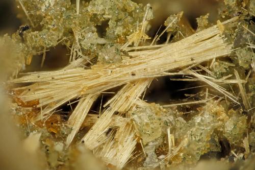 Strunzite<br />Palermo No. 1 Mine, Groton, Grafton County, New Hampshire, USA<br />FOV = 1.8 mm<br /> (Author: Doug)