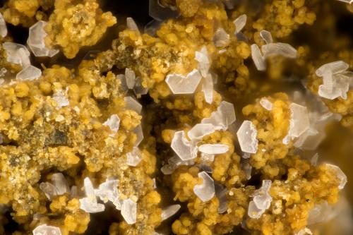 Chabazite-Na<br />U.S. Borax open pit (Boron pit), U.S. Borax Mine, Kramer Borate Deposit, Boron, Kramer District, Kern County, California, USA<br />FOV = 1.6 mm<br /> (Author: Doug)