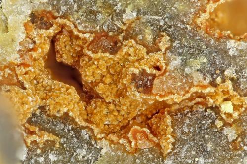 Arseniosiderite<br />San Rafael Mine, Quartz Mountain Camp, Lodi Hills, Lodi District, Nye County, Nevada, USA<br />FOV = 1.2 mm<br /> (Author: Doug)