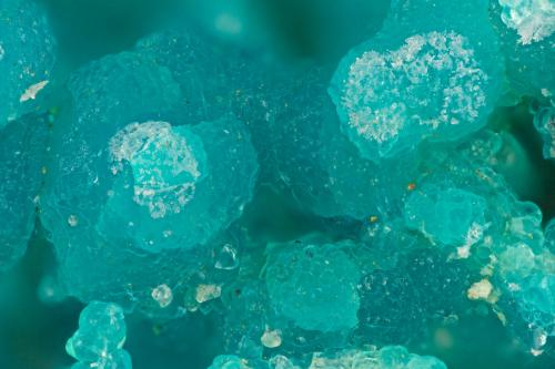 Chrysocolla<br />Ludwig Mine, Singatse Range, Ludwig, Yerington District, Lyon County, Nevada, USA<br />FOV = 1.8 mm<br /> (Author: Doug)