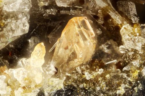 Titanite<br />Lemolo Lake, Clearwater, Douglas County, Oregon, USA<br />FOV = 0.9 mm<br /> (Author: Doug)