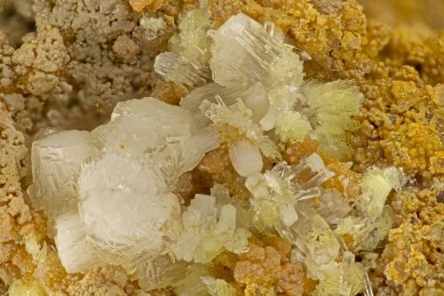Calcioferrite, Fluorapaite<br />Moculta Phosphate Quarry, Barossa Valley, Angaston, Mount Lofty Ranges, South Australia, Australia<br />FOV = 3.8 mm<br /> (Author: Doug)