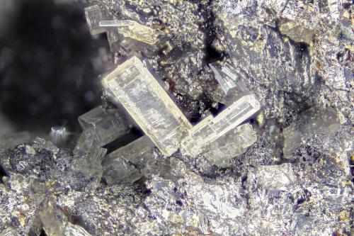Cerussite<br />Callahan Mine, Brooksville, Hancock County, Maine, USA<br />FOV = 4.0 mm<br /> (Author: Doug)