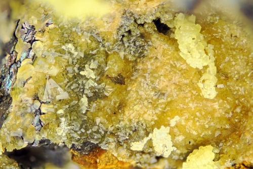 Sulphur<br />Steamboat Hot Springs, Steamboat, Steamboat Springs District, Washoe County, Nevada, USA<br />FOV = 4.0 mm<br /> (Author: Doug)