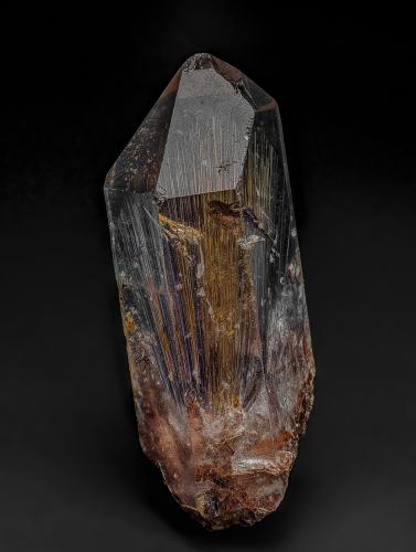 Quartz, Rutile<br />Placerville, Placerville District, El Dorado County, California, USA<br />7.4 x 2.5 cm<br /> (Author: am mizunaka)
