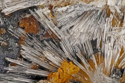 Scholzite<br />Snowstorm Mine, North Battle Mountain District, Lander County, Nevada, USA<br />FOV = 3.9 mm<br /> (Author: Doug)