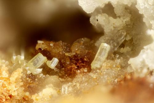 Vanadinite<br />Mineral Mountain Mine, Peloncillo Mountains, Kimball, San Simon District, Hidalgo County, New Mexico, USA<br />FOV = 2.0 mm<br /> (Author: Doug)