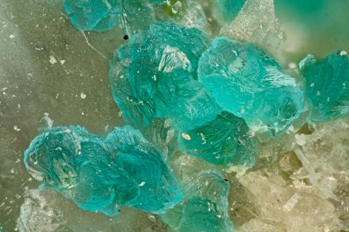 Turquoise<br />Tinfoss Jernverks Quartz Quarry, Lake Heddal, Notodden, Telemark, Østlandet, Norway<br />FOV = 2.0 mm<br /> (Author: Doug)