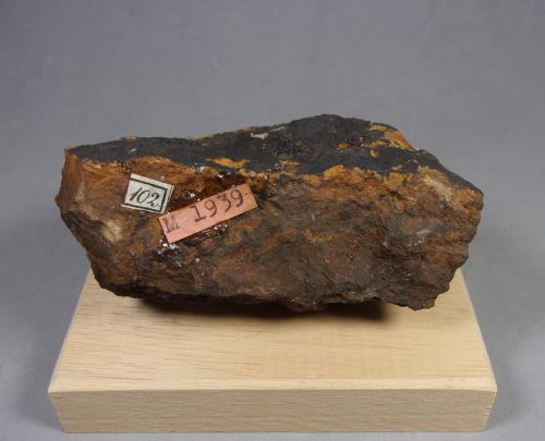 Asbolana<br />Kamsdorf, Unterwellenborn, Distrito Saalfeld-Rudolstadt, Turingia/Thüringen, Alemania<br />7,5 x 4,1 x 2,9 cm.<br /> (Autor: J. G. Alcolea)
