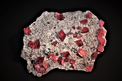Rhodochrosite, Quartz, Fluorite<br />Mina Sweet Home, Monte Bross, Distrito Alma, Condado Park, Colorado, USA<br />183 mm x 155 mm<br /> (Author: Don Lum)