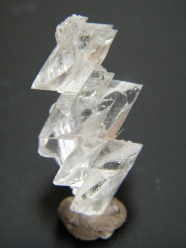 Gypsum (variety selenite)<br />Tsumeb Mine, Tsumeb, Otjikoto Region, Namibia<br />19mm x 15mm x 32mm<br /> (Author: Heimo Hellwig)