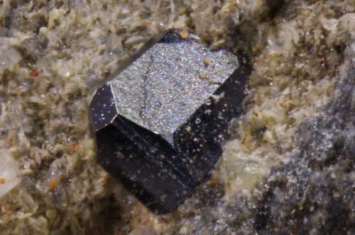 Anatasa<br />Yacimiento del Pic de la Pala d'Ereixe, Parc Nacional d'Aigüestortes i Estany de Sant Maurici, Espot, Comarca Pallars Sobirà, Lérida / Lleida, Cataluña / Catalunya, España<br />Cristal 0,5 mm<br /> (Autor: Jorgina-Agusti-Màrius)