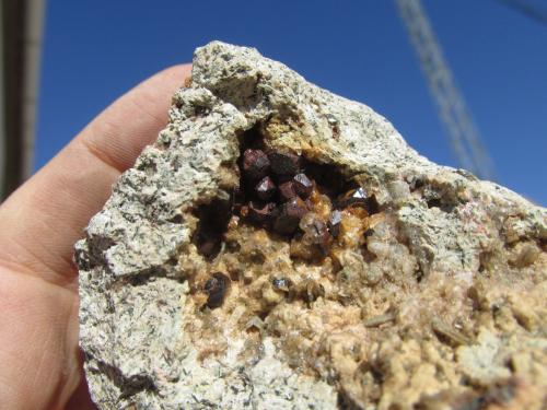 Pirita<br />Villel, Comarca de la Comunidad de Teruel, Teruel, Aragón, España<br />Cristales entre 5 y 10 mm.<br /> (Autor: Miguel Ángel Martinez)