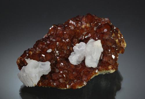 Andradite and Calcite<br />Ocna de Fier, Banat Mountains, Ocna de Fier-Dognecea District, Caraș-Severin, Romania<br />4.2 x 6.5 cm<br /> (Author: crosstimber)