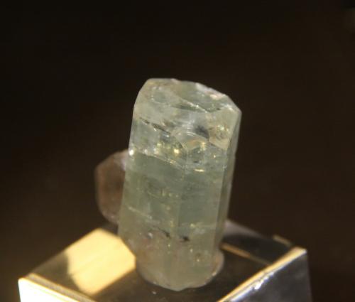 Beryl (variety aquamarine) and Quartz (variety smoky)<br />Erongo Region, Namibia<br />35mm x 37mm x 18mm overall size. Beryl = 24mm x 37mm x 18mm<br /> (Author: Firmo Espinar)