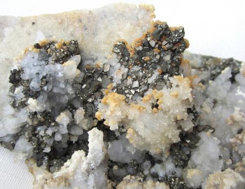 Quartz, Pyrite, Dolomite, Calcite<br />Cavnic Mine, Cavnic mining area, Cavnic, Maramures, Romania<br />FOV 12 cm<br /> (Author: Tobi)