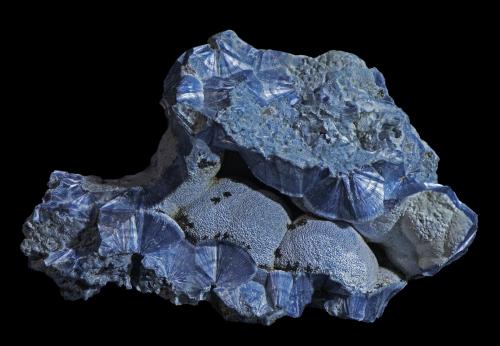 Shattuckite<br />Kambove District, Katanga Copper Crescent, Katanga (Shaba), Democratic Republic of the Congo (Zaire)<br />40 x 30 x 25 mm<br /> (Author: Rob Schnerr)