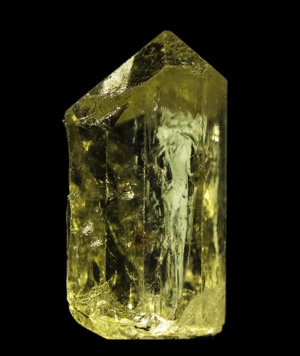 Fluorapatite<br />Cerro de Mercado Mine, Cerro de los Remedios, Victoria de Durango, Municipio Durango, Durango, Mexico<br />18 x 10 x 8 mm<br /> (Author: Rob Schnerr)