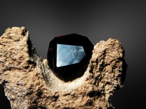 Almandino (Grupo Granate)<br />Garnet Hill, Ely, Robinson District, White Pine County, Nevada, USA<br />Cristal de 1 cm.<br /> (Autor: Antonio P. López)