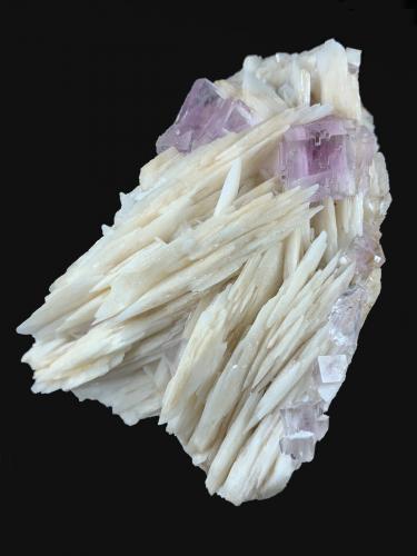 Fluorita, Barita<br />La Cabaña, Valdelmar, zona minera de Berbes, Berbes, Ribadesella, Comarca Oriente, Principado de Asturias (Asturias), España<br />7,8 x 5,5 cm.<br /> (Autor: Xavier bordas)
