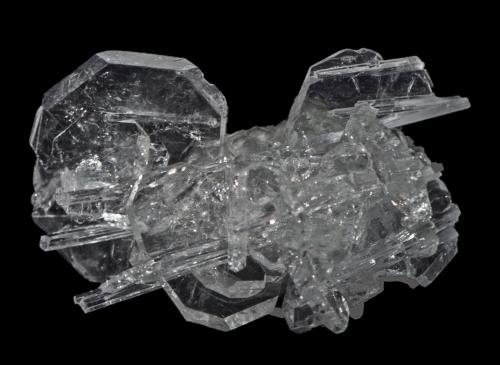 Fluorapophyllite-(K), Natrolite<br />Pune District (Poonah District), Maharashtra, India<br />25 x 15 x 15 mm<br /> (Author: Rob Schnerr)