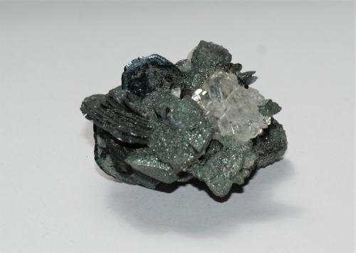Hematite and 'Apatite'<br />Tormiq Valley, Baltistan District, Gilgit-Baltistan (Northern Areas), Pakistan<br />45mm x 30mm x 30mm<br /> (Author: Philippe Durand)