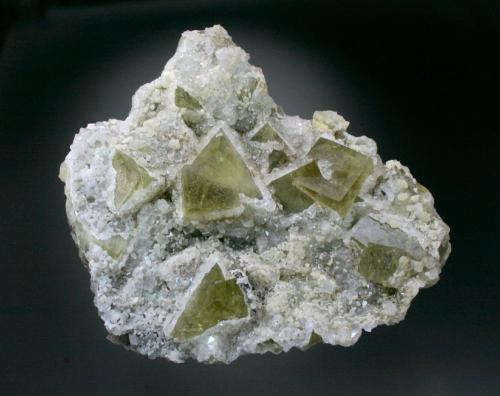 Fluorite and Quartz<br />Rogerley West Quarry, Rivet Catcher vein, Frosterley, Weardale, North Pennines Orefield, County Durham, England / United Kingdom<br />12x11x5 cm<br /> (Author: Jesse Fisher)