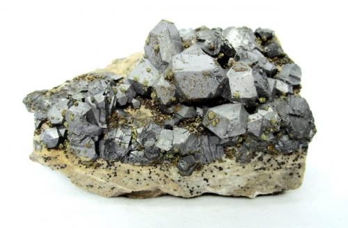 Galena, Chalcopyrite<br />Pfannenberger Einigkeit Mine, Salchendorf, Neunkirchen, Siegen-Wittgenstein District, Arnsberg, North Rhine-Westphalia/Nordrhein-Westfalen, Germany<br />Specimen size 10 cm<br /> (Author: Tobi)