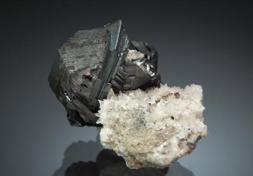Chalcocite<br />Bristol Copper Mine, Bristol, Hartford County, Connecticut, USA<br />2.2 cm x 2.8 cm<br /> (Author: Michael Shaw)