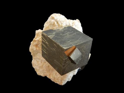 Pyrite<br />Ampliación a Victoria Mine, De Alcarama Range, Navajún, Comarca Cervera, La Rioja, Spain<br />50x50x40 mm (20x20x20 mm)<br /> (Author: Dany Mabillard)