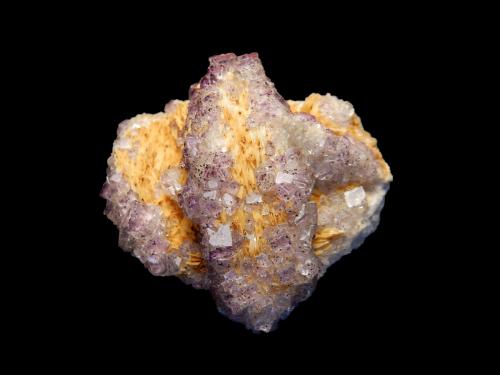 Fluorite and Baryte<br />Coldstones Quarry, Greenhow, Yorkshire, England / United Kingdom<br />45x50x25 mm<br /> (Author: Dany Mabillard)