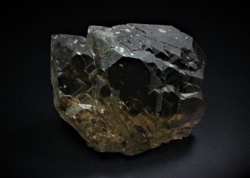 Quartz (variety smoky, variety gwindel)<br />Galenstock Mountain, Tiefenbach, Urseren, Uri, Switzerland<br />135 mm x  130 mm x 70 mm<br /> (Author: Don Lum)