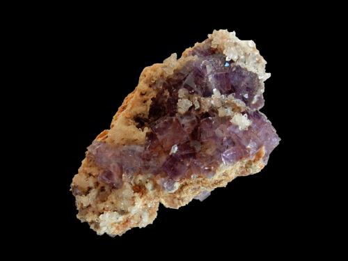 Quartz and Fluorite<br />La Cabaña, Valdelmar, Berbes mining area, Berbes, Ribadesella, Comarca Oriente, Principality of Asturias (Asturias), Spain<br />70x60x40 mm<br /> (Author: Dany Mabillard)