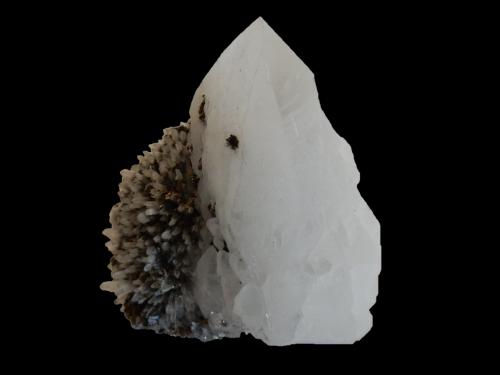Quartz, Sphalerite and Chalcopyrite<br />Krushev dol Mine, Madan mining area, Rhodope Mountains, Smolyan Oblast, Bulgaria<br />50x50x30 mm<br /> (Author: Dany Mabillard)