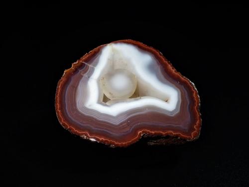 Quartz (variety agate, variety chalcedony)<br />Rancho Coyamito (concesión La Fortuna), Sierra del Gallego (Sierra Madre Oriental), Municipio Ahumada, Chihuahua, México<br />50 mm x 40 mm x 27 mm<br /> (Author: Don Lum)