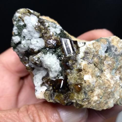 Vesuvianite<br />San Vito Quarry, Monte Somma, Somma-Vesuvius Complex, Metropolitan City of Naples, Campania, Italy<br />6.0 cm x 7.0 cm<br /> (Author: Sante Celiberti)