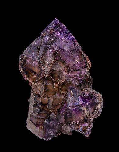 Quartz (variety smoky), Quartz (variety amethyst)<br />Little Gem Mine, Boulder Batholith, Jefferson County, Montana, USA<br />8.7 x 5.7 cm<br /> (Author: am mizunaka)