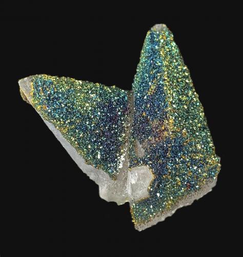 Calcita, Pirita<br />Daye, Prefectura Huangshi, Provincia Hubei, China<br />3,9 x 2,4 cm.<br /> (Autor: Xavier bordas)